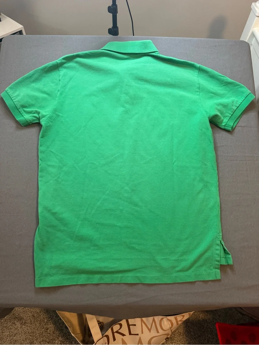 Polo by Ralph Lauren Green Polo with Orange Pony 100% Cotton Size Large